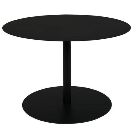 Zuiver Table d'Appoint Snow Round Noire Métal M Ø60x40cm