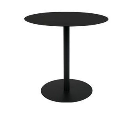 Zuiver Table d'appoint neige ovale métal noir 42x31x40cm