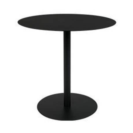 Zuiver Table d'appoint neige ovale métal noir 42x31x40cm