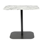 Zuiver Table d'appoint neige rectangle marbre métal noir 50x30x42,5cm