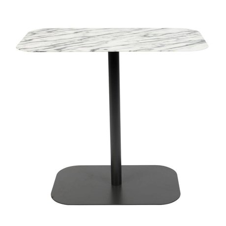 Zuiver Side table snow rectangle marble black metal 50x30x42,5cm