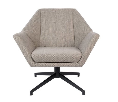 Zuiver Fauteuil Uncle Jesse sable brun gris textile textile 76x68x76cm