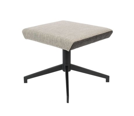 Zuiver Stool Uncle Jesse sand brown gray textile metal 50x44x43cm