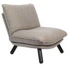 Zuiver Armchair Lazy Sack light gray textile wood 75x94x81cm