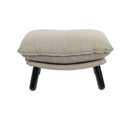 Zuiver Stool Lazy Sack light gray textile wood 78x52x46cm