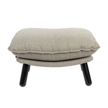 Zuiver Hocker Lazy Sack hellgrau Textilholz 78x52x46cm