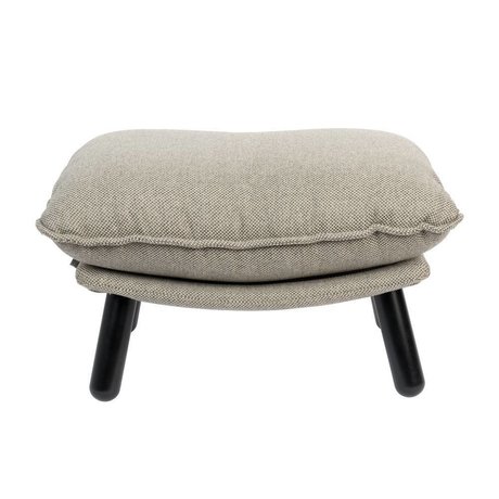 Zuiver Stool Lazy Sack light gray textile wood 78x52x46cm
