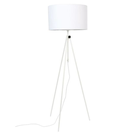 Zuiver Lampada da terra Lesley in metallo bianco tessile Ø50x153 / 181cm