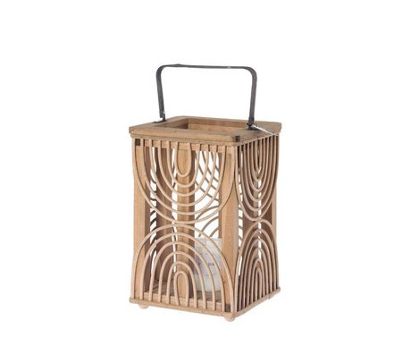 Riverdale Laterne Urban braun Bambus 33cm