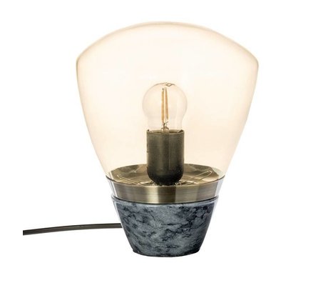 Riverdale Lampe de table marbre fumée marbre verre 23cm