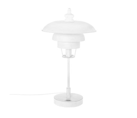 Riverdale Lampada da tavolo Boston bianca in metallo 68cm