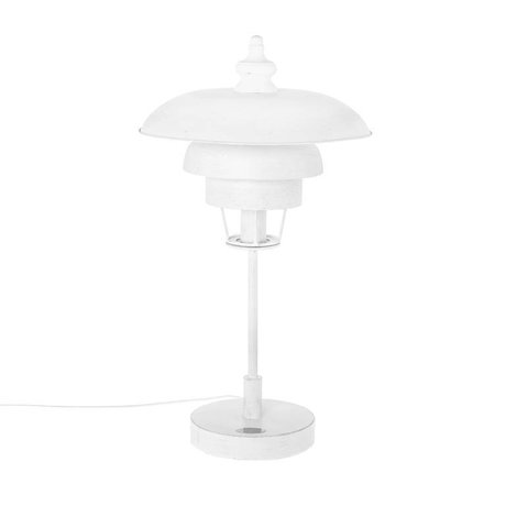 Riverdale Lampada da tavolo Boston bianca in metallo 68cm