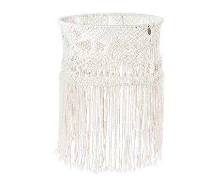 Riverdale Hanging lamp bohème white cotton 43cm