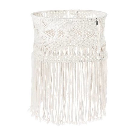Riverdale Lámpara colgante bohème algodón blanco 43cm
