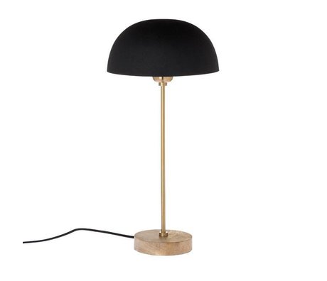 Riverdale Lampada da tavolo Bryce in acciaio nero oro 53cm