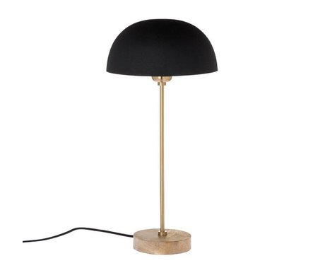 Riverdale Lámpara de mesa Bryce acero oro negro 53cm