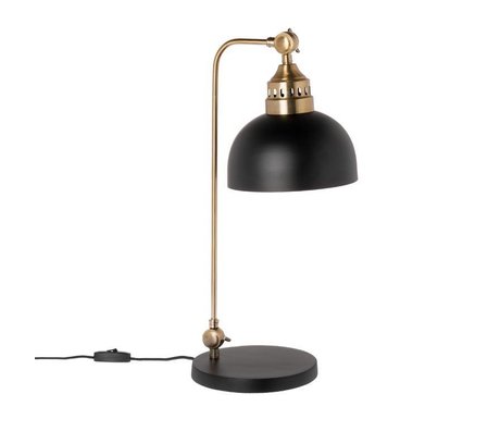 Riverdale Bordlampe Bryce sort stål bronze 54cm