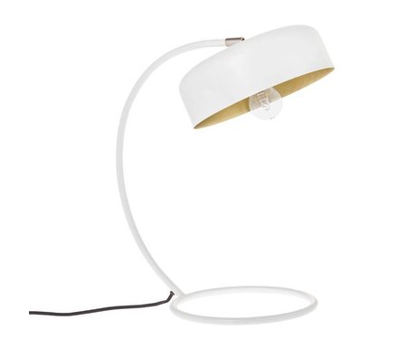 Riverdale Lampe de table Bryce en acier blanc bronze 46cm