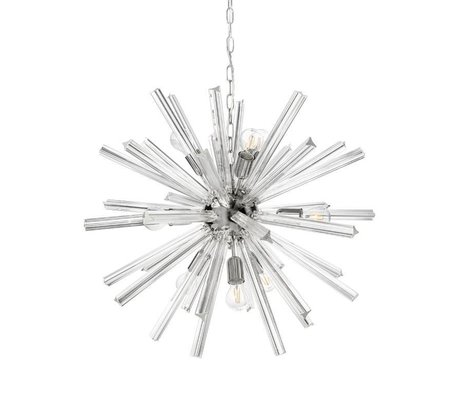 Riverdale Hængelampe Sienna klart glas jern 76cm