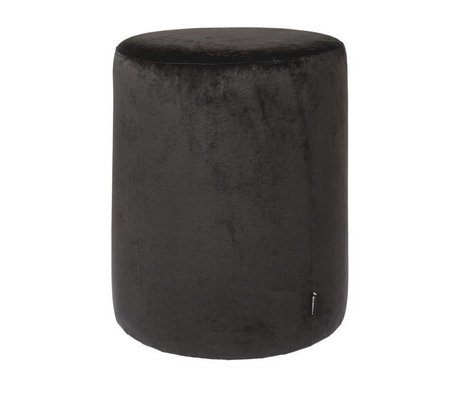 Riverdale Tabouret Chelsea velours noir ø45x50cm