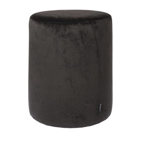 Riverdale Tabouret Chelsea velours noir ø45x50cm
