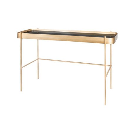 Riverdale Mesa auxiliar Elano oro metal vidrio 121cm