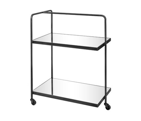 Riverdale Chariot Elano Verre Métal Noir 79cm