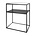 Riverdale Mesa auxiliar Elano vidrio metal negro 60x40x71cm