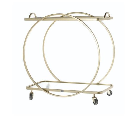 Riverdale Beverage table Amaro gold metal 38x70,5x72cm