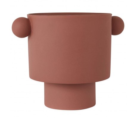 OYOY Pot Inka Kana Sienna grande ceramica marrone rossiccio ø30x23cm