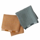 OYOY Tea towels Stringa caramel brown mint green set of 2 pieces 25x25cm