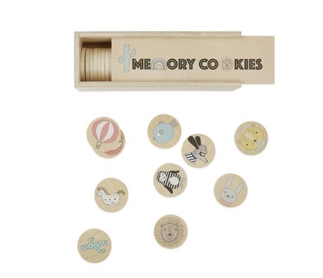 OYOY Spel jeu de mémoire cookies hout 22,5x7,5x7,5x7cm