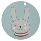 OYOY Placemat rabbit mint green sillecones ø39x0,15cm