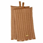 OYOY Maniques Stringa coton caramel marron rose 26x15cm lot de 2