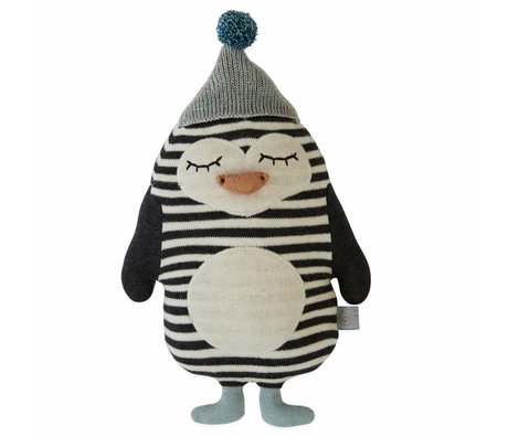 OYOY Knuffel kiss baby Bob Penguin katoen 18x26cm