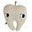 OYOY Cuscino coccolone dente fatato in cotone bianco naturale 22x27 cm