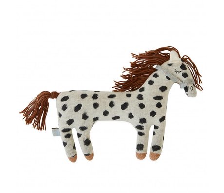 OYOY Cuscino coccodrillo Little Pelle Pony in cotone 24x20cm