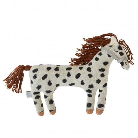 OYOY Cuscino coccodrillo Little Pelle Pony in cotone 24x20cm