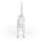Seletti Lampada da tavolo Cat Jobby in resina bianca 46x12x20,7cm