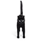 Seletti Lámpara de mesa Cat Jobby resina negra 46x12x20,7cm