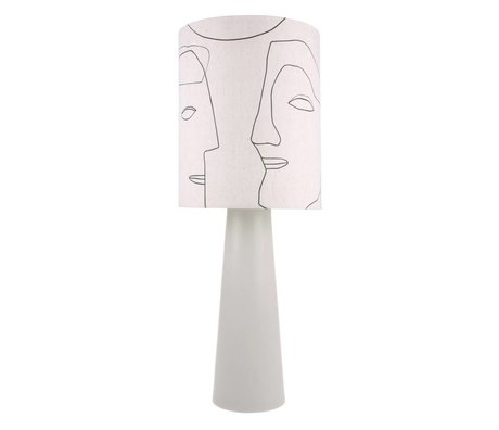 HK-living Abat-jour Faces coton naturel Ø36x42cm