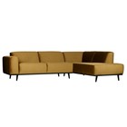 BePureHome Corner sofa statement right honey yellow velvet 274x210x77cm