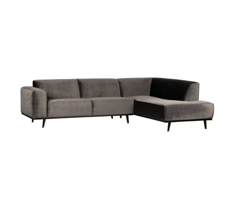 BePureHome Statement corner couch right velvet taupe