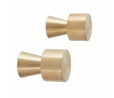 OYOY Gancio Pin Ottone Metallo dorato Ø2,5x3,5cm