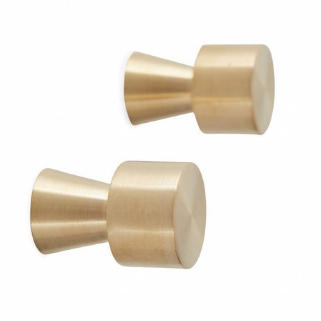 OYOY Gancio Pin Ottone Metallo dorato Ø2,5x3,5cm