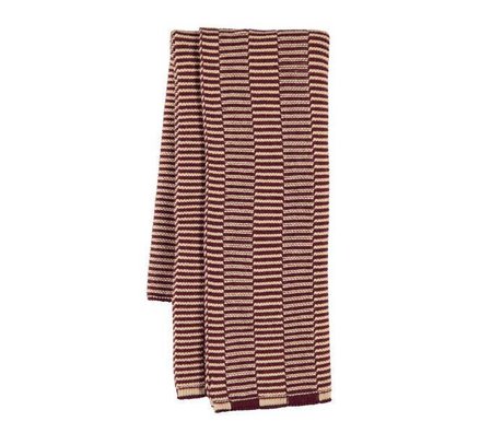 OYOY Torchon String aubergine rose coton 38x58cm