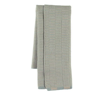 OYOY Paño de cocina Stringa azul camel marrón algodón 38x58cm