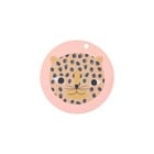 OYOY Placemat snow leopard round coral pink silicone Ø39x0,15cm