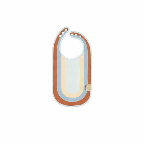 OYOY Bavoir Rainbow Polyester bleu multicolore 43x23cm