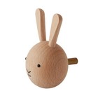 OYOY Gancho de pared Conejo madera natural ø4,5x6x4,5cm
